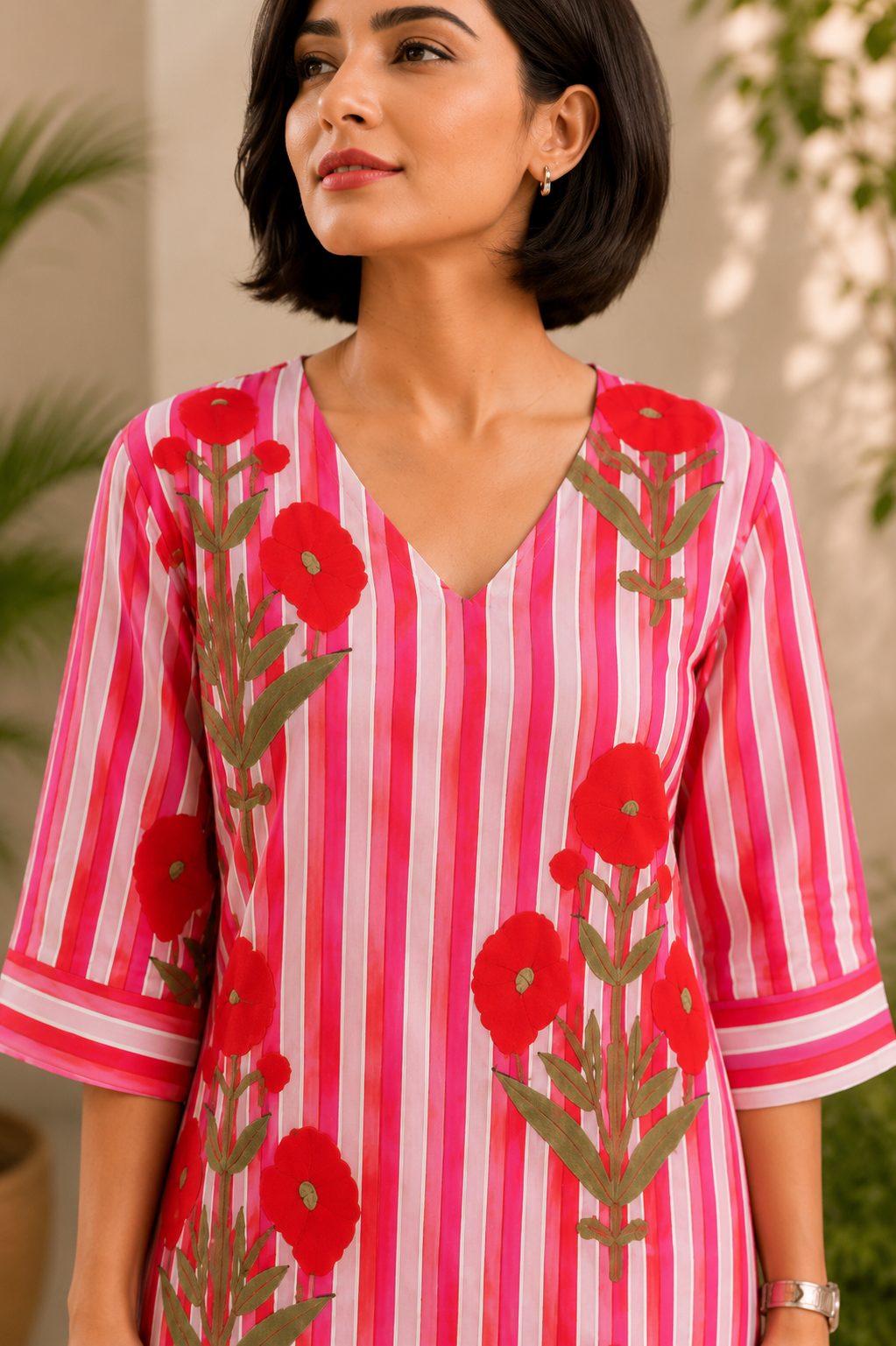 Pink Floral Pure Cotton Co-Ord Set