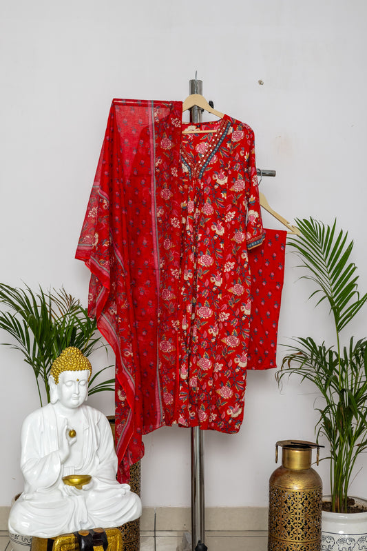 Cotton Salwar Suit with Dupatta | High-Quality Ethnic Wear (TMRSUITWDPTTA003)