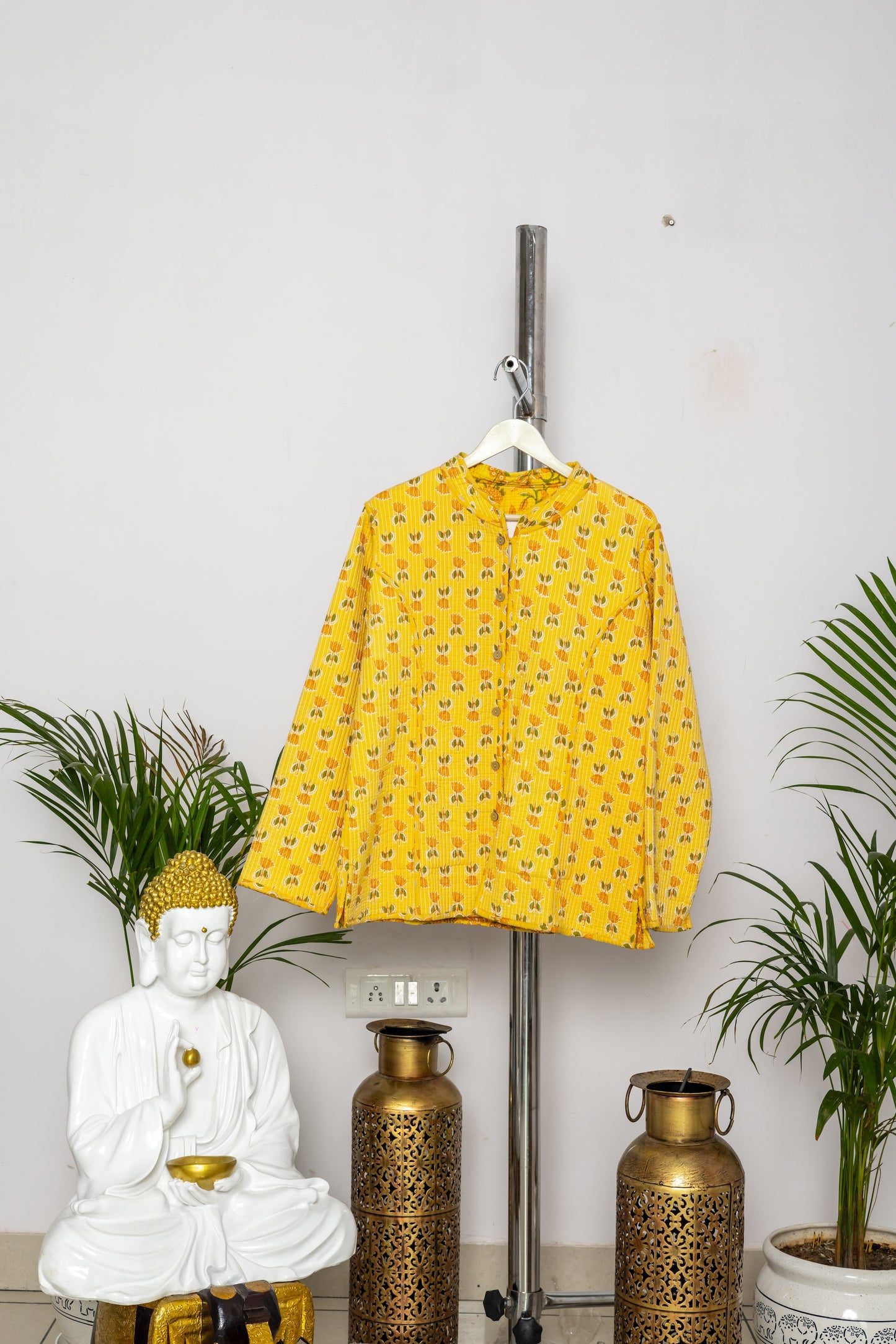 Reversible Unisex Cotton Block Print Jacket (TMRJACKET002)