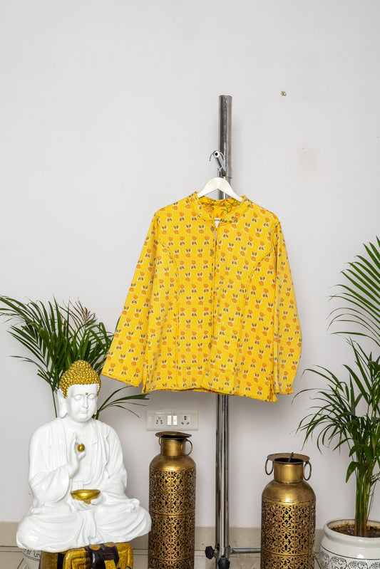 Reversible Unisex Cotton Block Print Jacket (TMRJACKET002)