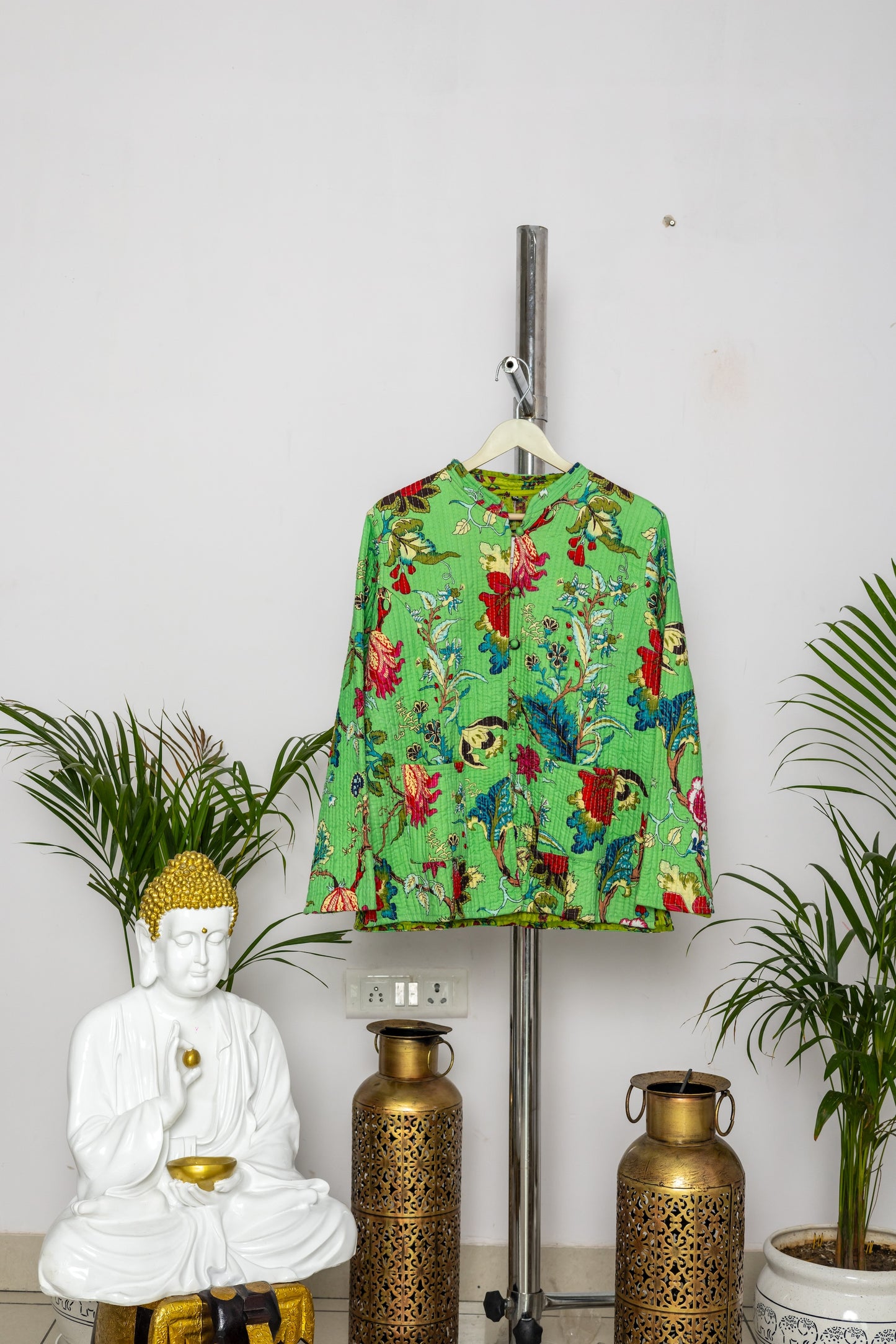 Reversible Unisex Cotton Block Print Jacket (TMRJACKET003)