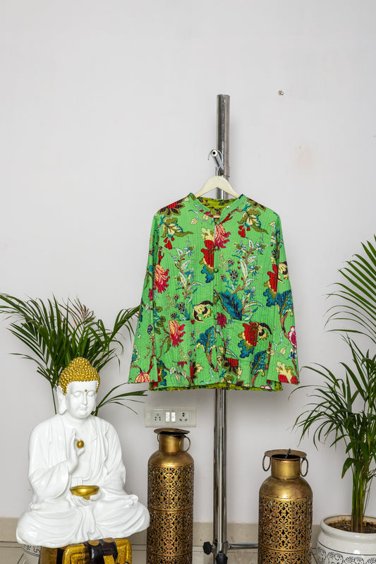 Reversible Unisex Cotton Block Print Jacket (TMRJACKET003)