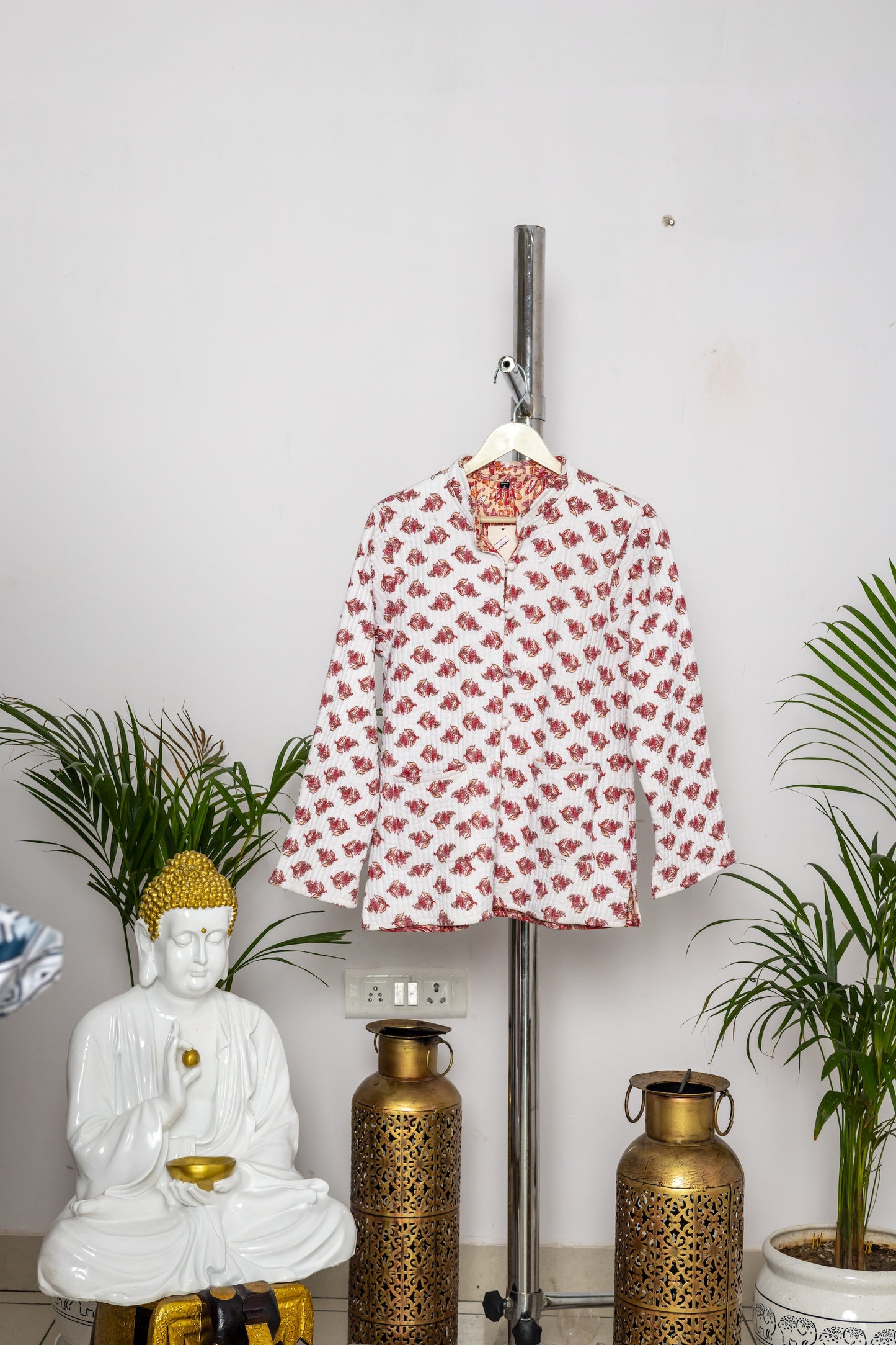 Reversible Unisex Cotton Block Print Jacket (TMRJACKET004)