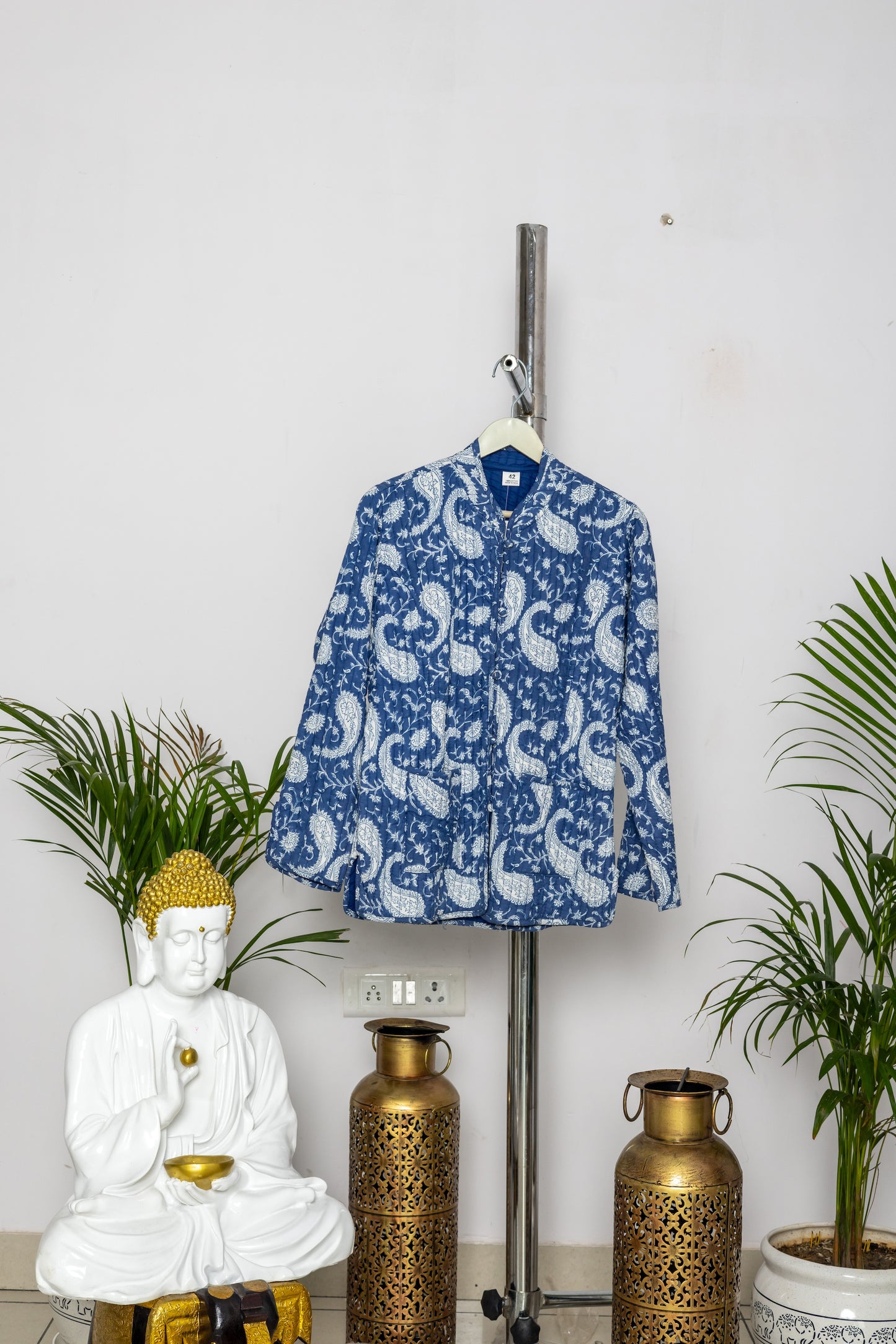 Reversible Unisex Cotton Block Print Jacket (TMRJACKET006)