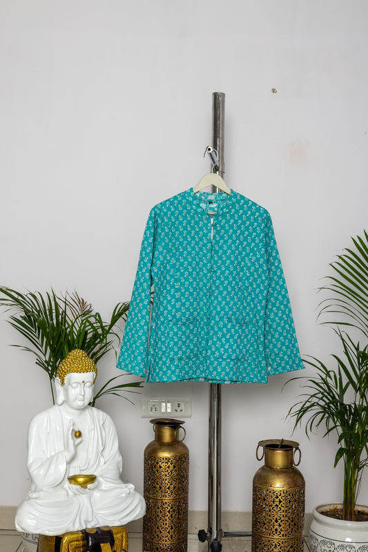 Reversible Unisex Cotton Block Print Jacket (TMRJACKET007)