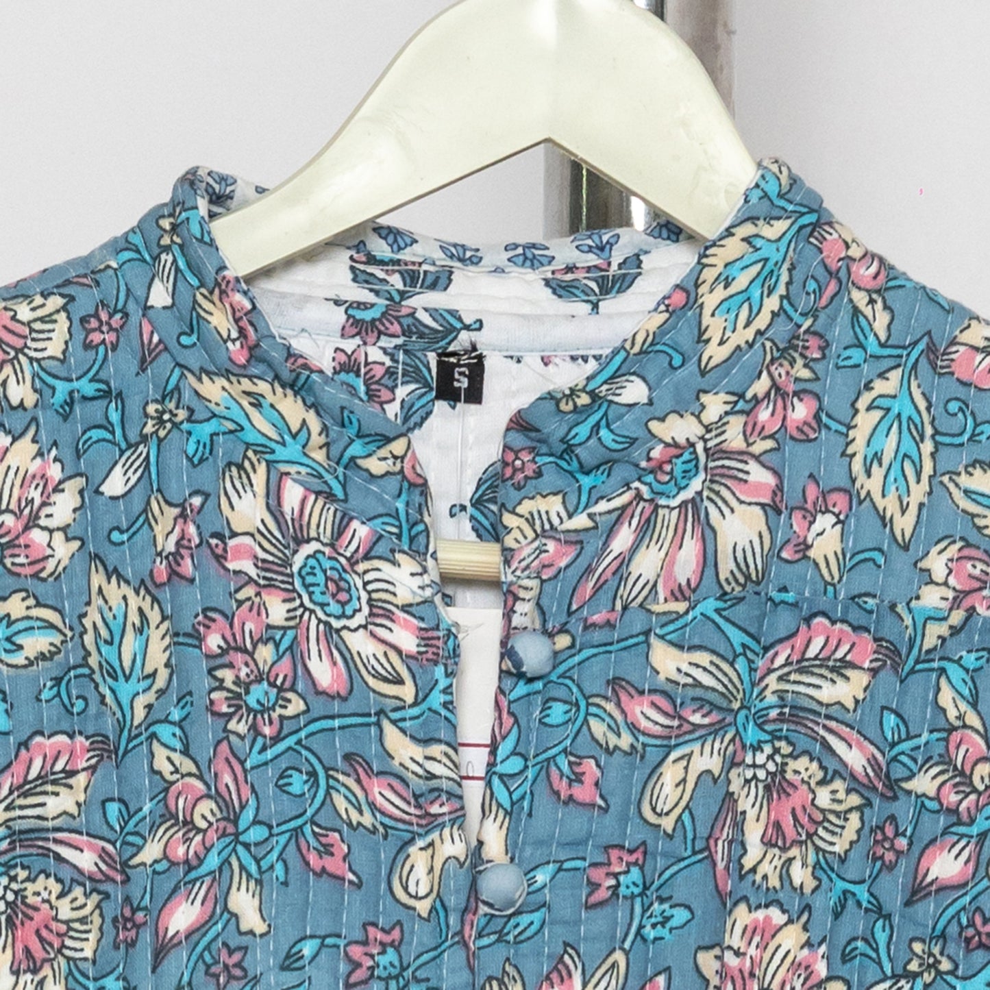 Reversible Unisex Cotton Block Print Jacket (TMRJACKET010)