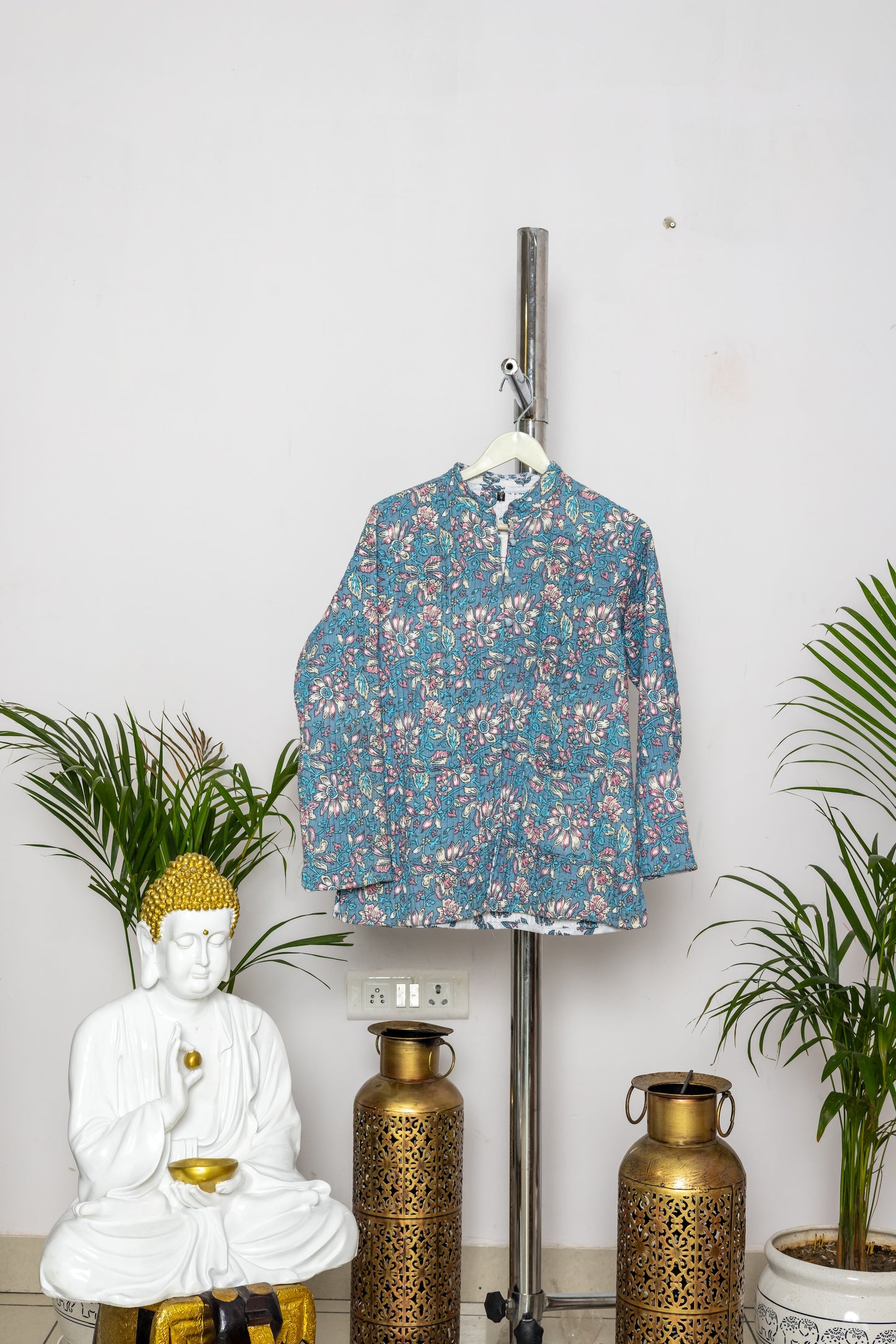 Reversible Unisex Cotton Block Print Jacket (TMRJACKET010)