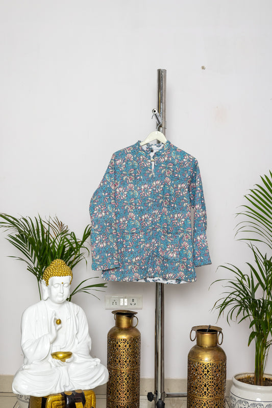 Reversible Unisex Cotton Block Print Jacket (TMRJACKET010)