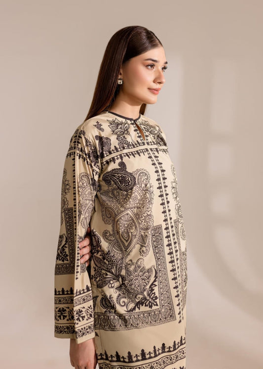 🌻 Sunflower Bloom – Floral Printed Co-Ord Set 🌻 (Biege)